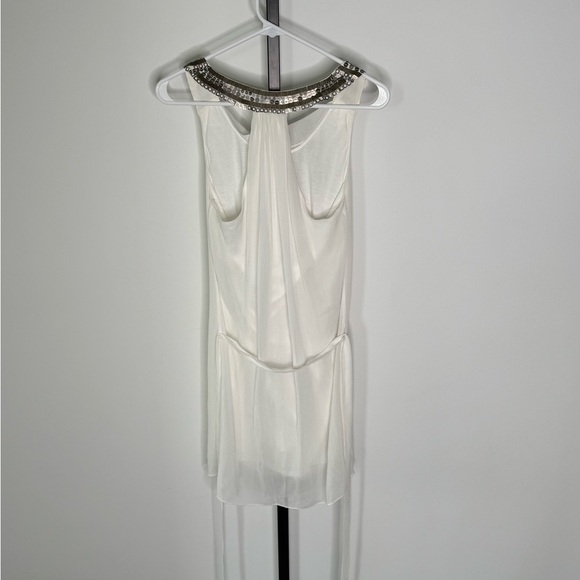 Robbi & Nikki by Robert Rodriguez White Halter Sheath Mini Dress - Picture 6 of 8